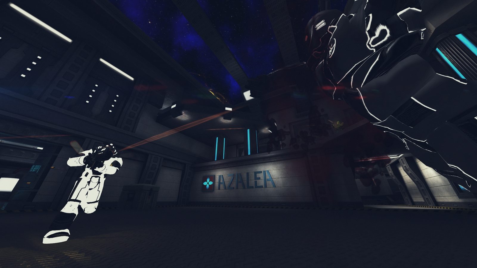 Xonotic 战斗画面